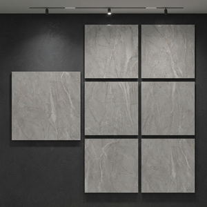 Vistaar Light Grey Concrete Look 800x800mm Polished Glazed Porcelain Floor Tiles Modern Interior Design - Product Image 1