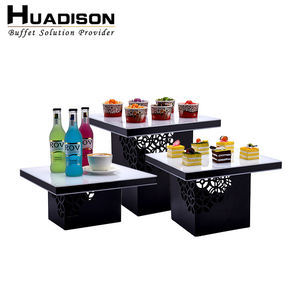 Equipo de Cafetería de Lujo Huadison a Precio Promocional, Plato Rectangular de 3 Niveles para Servir Alimentos, Exhibidor de Alimentos para Buffet - Product Image 2