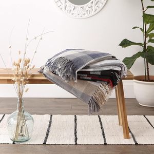 Coperta di lana a quadri coperta di lana pregiata toppa con Logo Cashmere in Tartan di lana di lusso coperta - Product Image 5