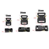 Boucle à dégagement latéral en métal de 13mm gravée avec logo personnalisé Clip pour bracelet en alliage de 1/4 pouces Accessoires pour chaussures