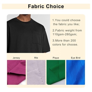 Venta al por mayor 100% algodón hombres camiseta personalizada serigrafía ecológica suelta hombro caído transpirable 250 Gsm sólido interior - Product Image 2