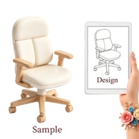 WEIMEI Chaise de bureau miniature personnalisée, modèle à l'échelle 1/6, mobilier pour maison de poupée, siège inclinable rotatif en résine plastique, couleur personnalisée