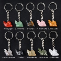 Nouveau produit Divers porte-clés Porte-clés en cristal de quartz naturel mélangé pour cadeau