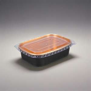 Bol en papier pour salade personnalisé avec couvercle, rectangulaire, à emporter, imperméable, anti-graisse, en aluminium - Product Image 3