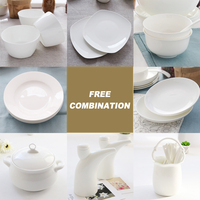 Offre Spéciale – Vaisselle en Porcelaine Fine : Assiettes, Bols et Cuillères à Soupe au Design Minimaliste Moderne – Vente en Gros