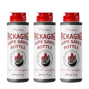 HDPE /PET/PP 250ml 8oz Condiment Packaging Container Hot <strong>Sauce</strong> Ketchup Salad Squeeze <strong>Plastic</strong> <strong>Bottle</strong> - Product Image 2