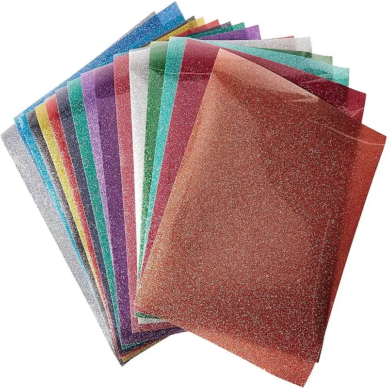 Verscheidenheid Glitter Vinyl Heat Transfer Sheets Heat Transfer Tape Vinyl Voor Afdrukken T-shirt