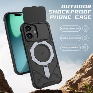 Funda de Teléfono de Lujo con Logotipo Personalizado, Resistente a Impactos, con Carga Inalámbrica, Anillo Metálico Duradero y Protector de Lente para <span class=keywords><strong>iPhone</strong></span> 17 - Product Image 2