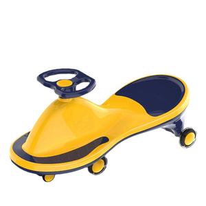 Yellow <b>Plastic</b> Twist Car For Kids 1-3 Years Old With Steering <b>Wheel</b> And Gliding <b>Wheels</b> Unisex Toy - Product Image 2