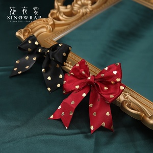 SINOWRAP Nastro Grosgrain Stampato con Piccoli Cuori Dorati, 40 Iarde, per Fiocchi per Capelli, Fai da Te, Artigianato e Accessori Fatti a Mano - Product Image 3