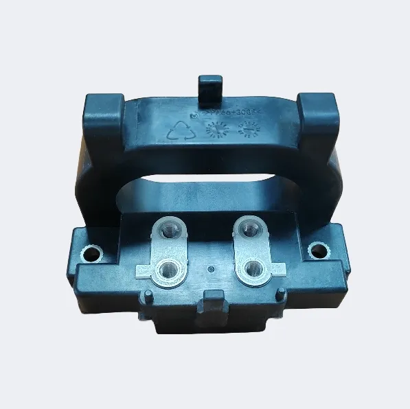 Nylon PA66 GF25%Automotive current filters plastic bobbin SUS303 terminal molded transformer bobbin plastic injection moulding