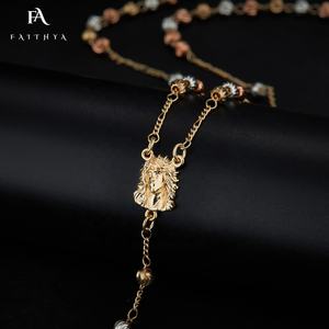 FN0001 Collier Chapelet Catholique <span class=keywords><strong>de</strong></span> Renommée Établie, Perles <span class=keywords><strong>de</strong></span> 6 mm, avec Médaille Mystique <span class=keywords><strong>de</strong></span> <span class=keywords><strong>la</strong></span> <span class=keywords><strong>Divine</strong></span> <span class=keywords><strong>Miséricorde</strong></span> <span class=keywords><strong>de</strong></span> Jésus - Product Image 2