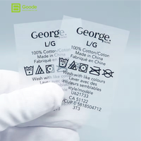 Étiquettes de soin DTF écologiques Goode pour vêtements de bébé, autocollants lavables doux au toucher pour vêtements, prix de vente directe usine