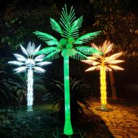 Benutzer definierte blaue LED-Palmen leuchte für Weihnachts ereignis party im Freien Strand landschafts dekor mit einstellbarer Höhe und Blatt design