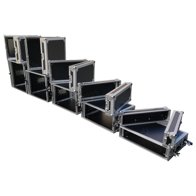 KKMARK 19 24 Inch Depth 1U 2U 3U 4U 5U 6U 7U 8U Space Amp Rack Mount ATA Flight Case