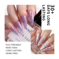 Gel thermique changeant de couleur TRIONE Diamond Reflective Glitter Mood Change Gel Platinum, gel UV changeant de couleur en fonction de la température, étiquette privée, flacons de 15 ml