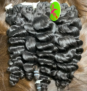 Cheveux humains vierges bruts ondulés doublement lâches de 16 pouces, ondulation rebondissante avec cuticules alignées, vente en gros - Product Image 2