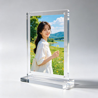 Exhibidor Acrílico Personalizado con Impresión UV, Decoración de Escritorio de Colores Brillantes, Soporte para Fotos/Logotipos Personalizados para Oficina