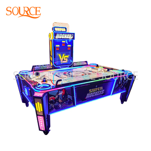 SOURCE Grande taille incurvée à jetons Table de hockey à air électrique Machine de jeu d'arcade ami meilleur jeu choisi - Product Image 2
