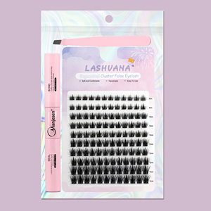 Pestañas Postizas de Cristal de Cuarzo Ahumado DIY, Efecto Cluster 97D <span class=keywords><strong>M</strong></span> Curl 11-17mm, Tono Gema, Estructuradas, Opacas, Difusas, para Cena, Gala, Noche, Glamour - Product Image 5