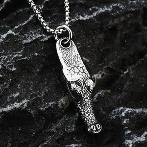 Colliers pendentifs personnalisés en acier inoxydable Yunnique, breloques hache viking, pendentif animal vintage, totem gothique punk, faune sauvage - Product Image 4