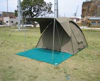 Tente Dôme Safari en Toile pour 3-4 Personnes, Tente de Camping en Afrique 2.1m 2.5m 3m, Tente Extérieure Anti-UV Sweetveld
