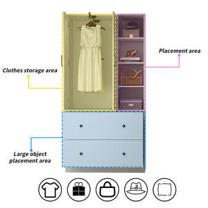 Il guardaroba del bambino di alta qualità progetta le porte moderne del guardaroba della camera da letto progetta le ragazze per la camera da letto - Product Image 6