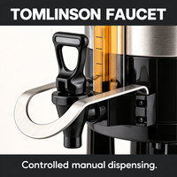 Distributeur de café thermique en acier inoxydable de qualité professionnelle, 4 L (1 gallon), avec bac de récupération des gouttes amovible