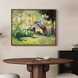Pintura Decorativa de Paisaje de Restaurante en Lienzo al Óleo Semi-pintado a Mano para Sala de Estar de Alta Gama, Entrada Moderna y Sencilla de <span class=keywords><strong>Otoño</strong></span> - Product Image 6