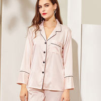 Fung 60012023 Vente en gros de pyjamas de luxe grande taille, thermiques, respirants, unis, à manches longues, ensemble 2 pièces, élasthanne + polyester, pour femmes