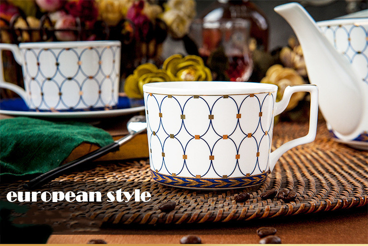 15 шт. керамические европейские кофейные и чайные наборы из костяного фарфора, арабские Ретро британские креативные праздничные подарки, наборы для чая, сахара и кофе