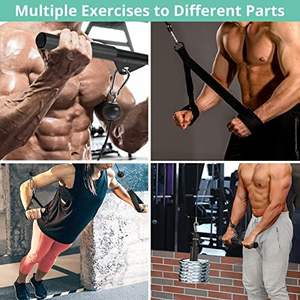 Système de machine à câble de poulie MR Accessoires d'entraînement de bricolage avec corde à triceps, barre de traction LAT, câble de gymnastique pour extensions de triceps - Product Image 2