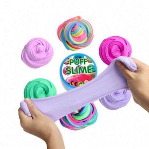 สไลม์เนื้อฟูสีใหม่ สไลม์คลาวด์พัฟ ปลอดสารพิษ ของเล่นคลายเครียดสำหรับเด็ก ของขวัญสไลม์แบบขวด ปลอดสารพิษ - Product Image 4