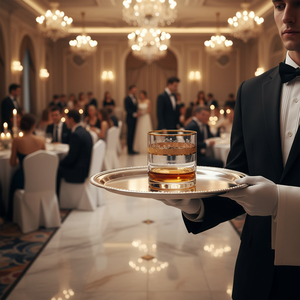 Verres à whisky en cristal à base lourde avec logo personnalisé, motif floral doré, vente chaude, verre à whisky classique à fond fileté - Product Image 2