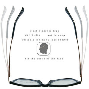 Lunettes anti-lumière bleue œil de chat 87107, monture intégrale TR90, unisexe, avec charnières à ressort métalliques - Product Image 1