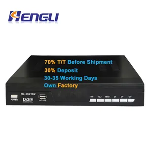 DVB-S2 Hengli HD receptor de TV digital Via Satélite FTA Receptor de TV digital top box Decodificador de TV