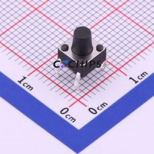 TS-1095-A8B2-D1 Tactile Switch Through hole-4P,6x6mm Switch Single Pole Single Throw Round Button 1.8N Through Hole - Product Image 1