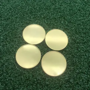 High Quality Golf Accessories Other Golf Products Cheap Gold Color 30mm Blank Metal Bulk Golf Ball Marker