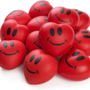 Yy58 Ballon anti-stress en mousse PU souple rouge personnalisé en forme de cœur, cadeau promotionnel - Product Image 3