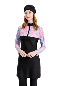 <span class=keywords><strong>Maillot</strong></span> <span class=keywords><strong>de</strong></span> <span class=keywords><strong>bain</strong></span> musulman personnalisé pour femme, ensemble 3 pièces, grande taille, manches longues, fermeture éclair, séchage rapide, anti-UV, conservateur et modeste - Product Image 2