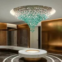 Lustre LED moderne en cristal Hullxine, blanc chaud 3500K, garantie 3 ans, pour hall d'hôtel, salle de banquet, allée, éclairage personnalisé