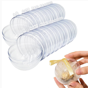 Bolas Transparentes <span class=keywords><strong>de</strong></span> <span class=keywords><strong>Plástico</strong></span> Grueso <span class=keywords><strong>de</strong></span> 8 cm/3.15 Pulgadas, Rellenables, <span class=keywords><strong>para</strong></span> Decoración <span class=keywords><strong>de</strong></span> Árboles <span class=keywords><strong>de</strong></span> Navidad y Fiestas en Casa - Product Image 1