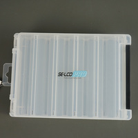 Boîte de rangement de leurres en plastique transparent double face multifonction Selco