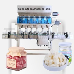 Semi-automática doble dos duelo 2 cabeza lane pesador lineal de escala unidad de dosificación para embalaje hongos fechas <span class=keywords><strong>nueces</strong></span> de nogal 20-500g 1kg 2kg - Product Image 5
