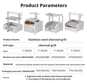 Santa Maria New Design Wood Charcoal Stainless Steel <strong>Firebricks</strong> Argentina Grill Argentine Grill - Product Image 2