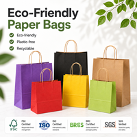 Bolsas de Papel Kraft Biodegradables y Ecológicas de Lujo Personalizadas para Pizza para Llevar, con Asas Resistentes para Envasar Sushi, Ensaladas y Alimentos