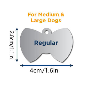 Wowei sıcak satış paslanmaz çelik çift yan gravür kişiselleştirilmiş Pet köpek ve kedi kimlik etiketi asılı yaka etiketleri köpekler için - Product Image 6