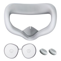 4 en 1 Face Case Lens Cover Thumb Grips pour Meta Quest3S Accessories Case Lens VR Protective Cover Joystick Cap