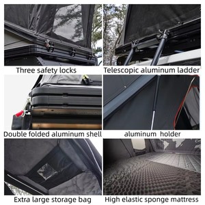 Tienda en la azotea de carcasa dura a la venta Suv Car 4 personas Camping Campers Triángulo con el mejor <span class=keywords><strong>toldo</strong></span> <span class=keywords><strong>Barato</strong></span> Up Offroad Pop Rooftop Tent - Product Image 5