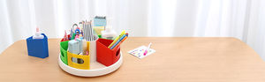 Organisateur de rangement rotatif pour fournitures artistiques pour enfants, idéal pour <span class=keywords><strong>la</strong></span> <span class=keywords><strong>maison</strong></span>, l'école et le bureau à domicile - Product Image 6